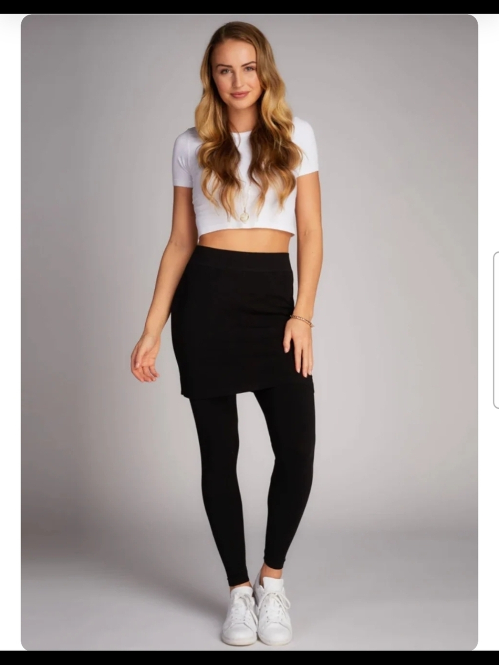 NWT C'est Moi One Size Black Bambo Skirt Athleisure Yoga Breathable Leggings